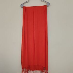 Apt 9 Orange Pashima Fringed Scarf